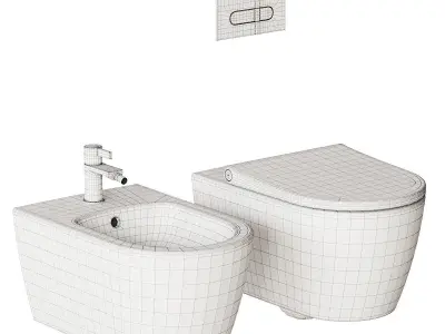 Duravit Bento Starck Box Wall-Hung WC 3D model