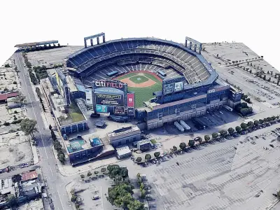 Citi Field - New York Mets Low-poly 3D model
