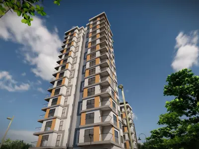 Apartment building 3D model