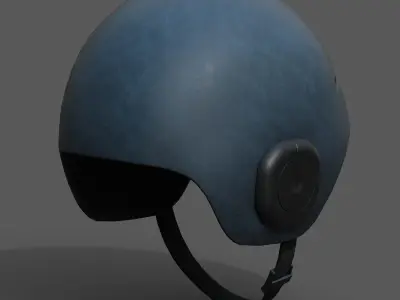 Helmet scifi military combat futuristic technology space  Low-poly 3D model