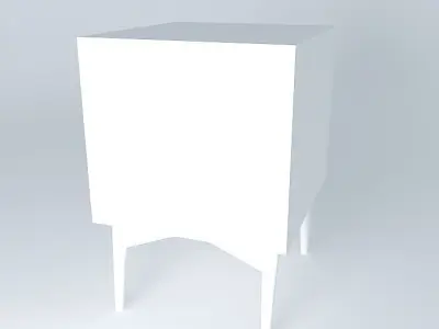 West Elm Mid Century Media 1Door Side Table Free 3D model