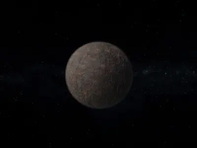 Dwarf Alien Planet or Moon 10 Low-poly 3D model