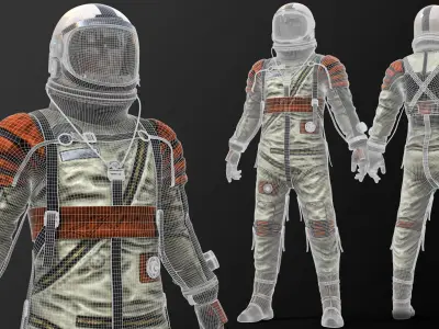 CS04 Space Suit LITE VERSION 4 Low-poly 3D model