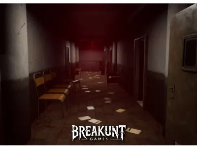 Prison and abandoned horror asylum - Unreal Engine 5  Game ready Low-poly 3D model