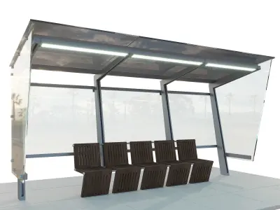 Bus Station 3 3D model purchase