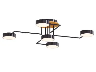 AX631 ceiling light fixture with four lights 3D model