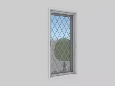 Japanese Window Sliding 3D model