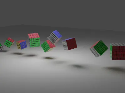 Rubiks Cube Collection Free low-poly 3D model