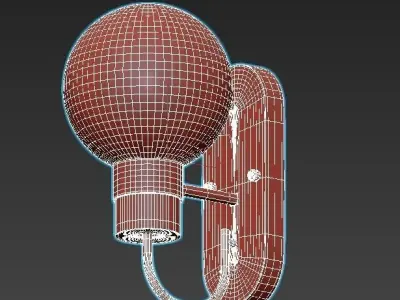 Mohave-LSP-8399 wall light with glass globe 3D model