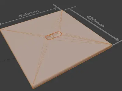 Low-Poly Sewer Cover 5 Low-poly 3D model