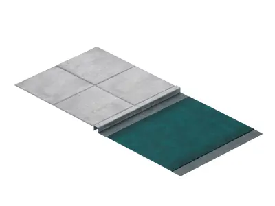 Pavement curb path tile 3D model