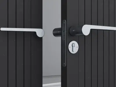 Aluminium door 100 3D model