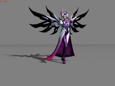 Alice Darknet Tempress Low-poly 3D model