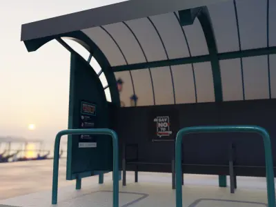 BUS-STOP TWO Free 3D model