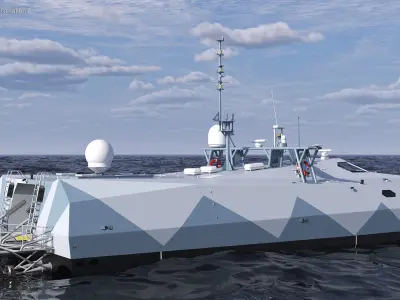  M80 Stiletto Stealth Naval Ship 