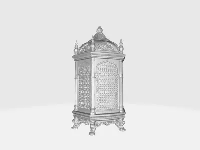 Majestic Ramadan Lantern Intricate Islamic Fanous Candle Holder 3D print model