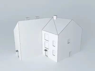 European Building Low-poly 3D model
