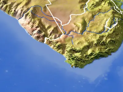 Africa High resolution 3D relief maps 3D model