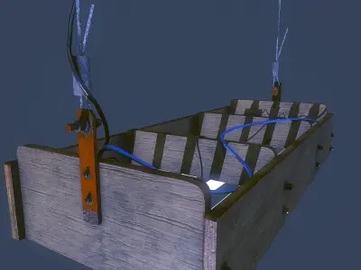 Flood light Low-poly 3D model Top light garages Low-poly 3D model
