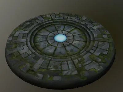 ancient portal Low-poly 3D model