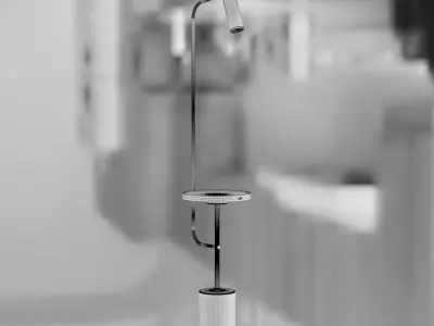 Floor Lamp With Table And Usb Charging 3D model