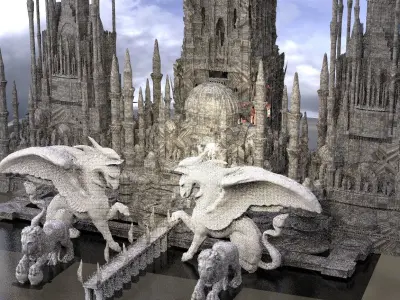 Palace of Pegasus Kitbash 1 3D model