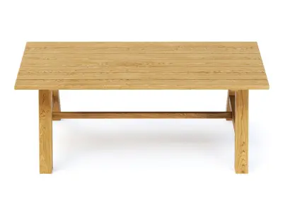 Nia Wooden Dining Table by Bpoint Design  Low-poly 3D model