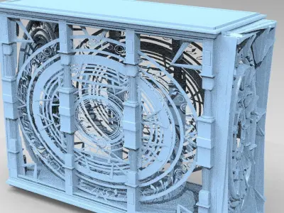 Observatory Baroque Floor With Cube 6 3D model