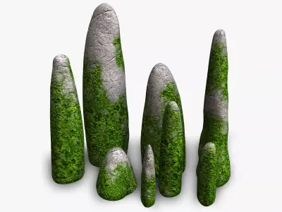 Obelisk Set - Ivy Low-poly 3D model