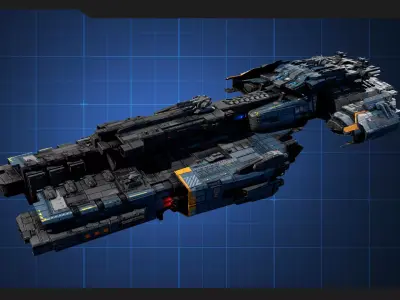 STARSHIPS - Pack10 Low-poly 3D model