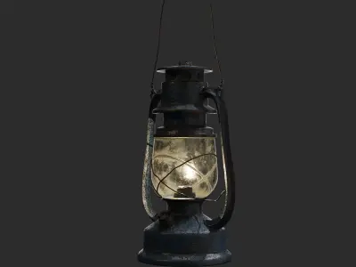 Old Lantern Low-poly 3D model purchase