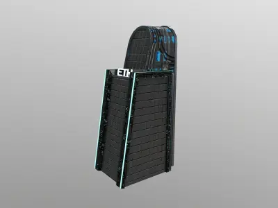 Cyberpunk City - Building 21 - ETH Skyscrape Low-poly 3D model