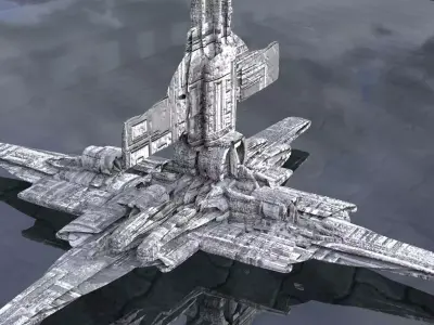 Unique Sci-Fi Tower Design 3D model