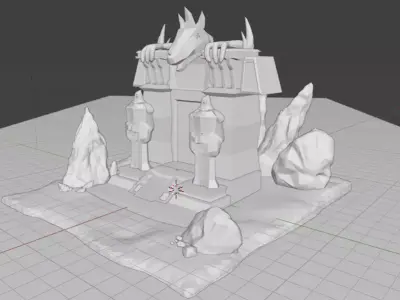 Dark Portal Low-poly 3D model