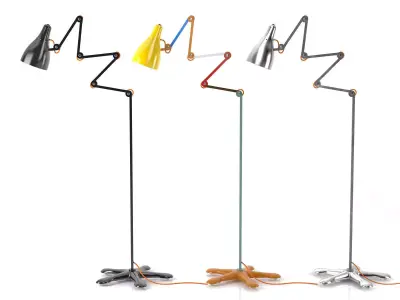 Mirobolite floor lamp with shade 3D model