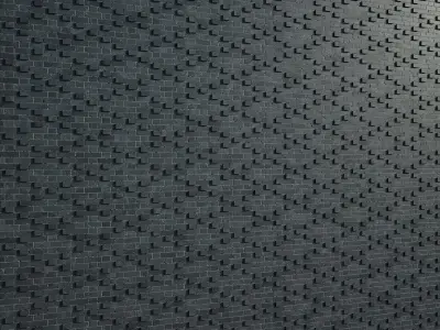 Bricks vol01 Black 8K Seamless PBR Materials Texture