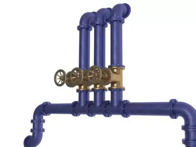 Industrial Pipes 3D model