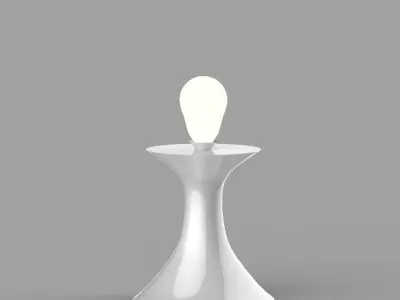 Lampan table lamp with shade Low-poly 3D model
