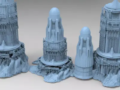 Arabian Night Sea Tower designs 3 3D model