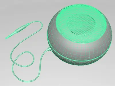 Speaker 3d model with light Low-poly 3D model
