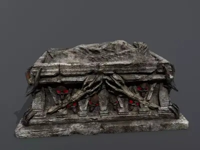 king grave Low-poly 3D model