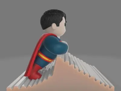 Superman Heroic Push Doorstop 3D print model