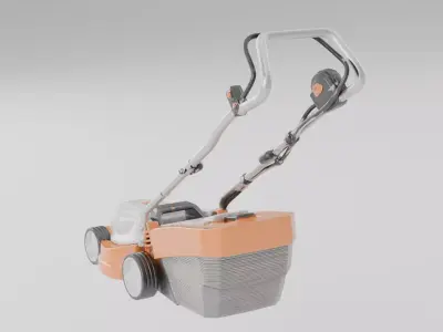 Lawn Mower 3D Model Without Bottom Blades 3D model