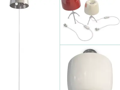 Piccola Refined Lamps Collection Foscarini 3D model