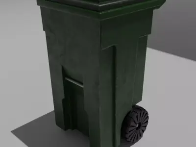Trash Can 3D model 5
