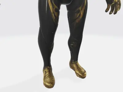 Super black and gold suit  3D model