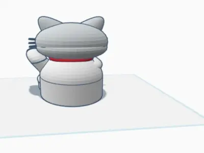 Japan Gorgeous Cat Low-poly 3D model