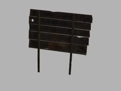 Stop sign Low-poly 3D model