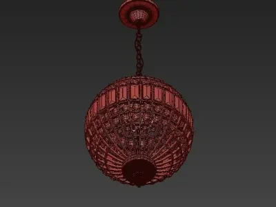 ZENZA crystal ball pendant light 3D model