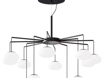  Kovacs Georges Web 25 Wide Integrated LED Chandelier  3D model